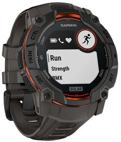 Solar powered smartwatch with built-in flashlight.